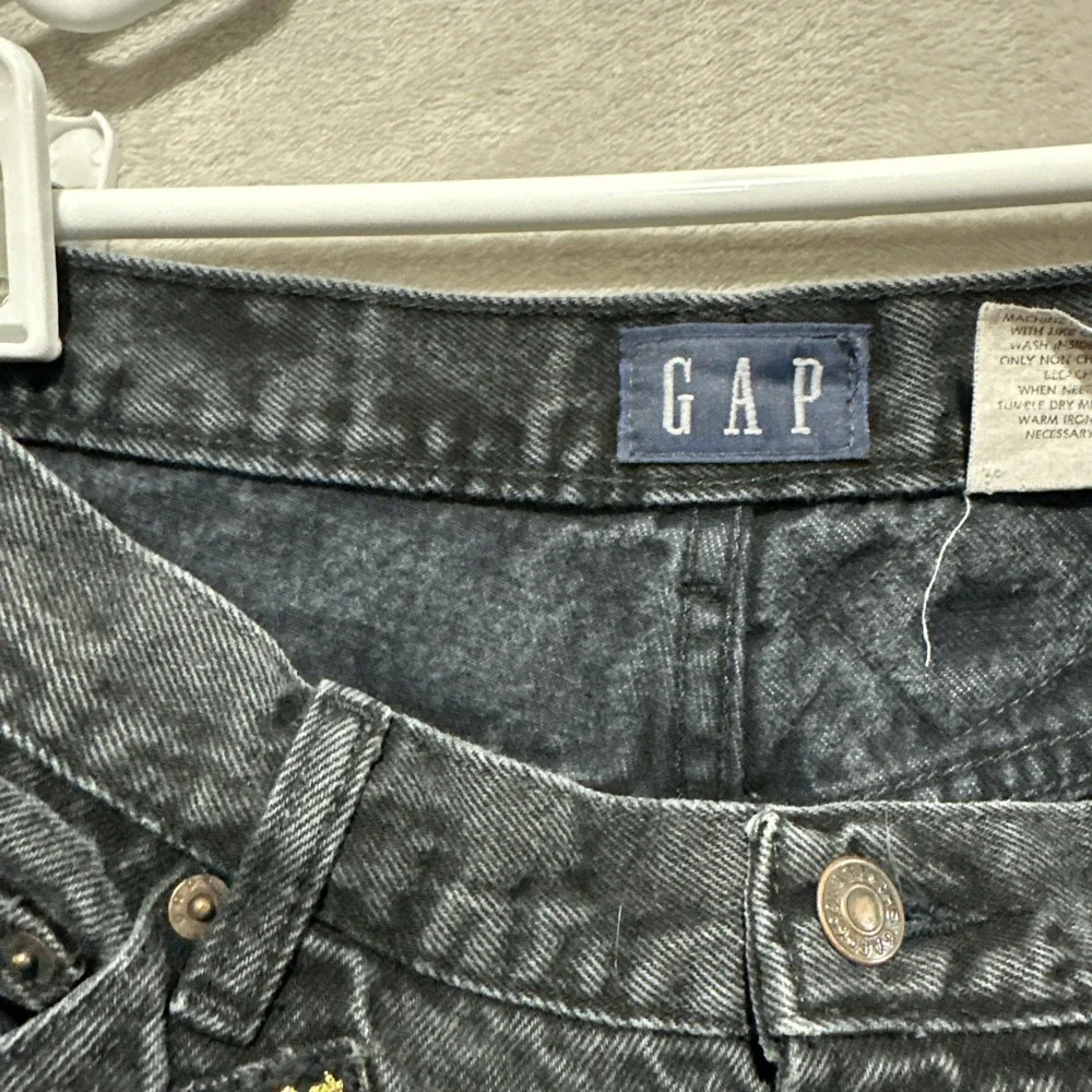 Vintage Gap High Rise Tapered Mom Denim Jeans‎ Women's 12 Black Slim Patchwork